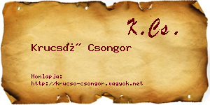 Krucsó Csongor névjegykártya